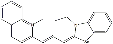 1-Ethyl-2-[3-[3-ethylbenzoselenazol-2(3H)-ylidene]-1-propenyl]quinolinium Struktur