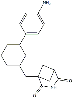 1-(4-Aminophenyl)-3-cyclohexylmethyl-3-azabicyclo[3.1.1]heptane-2,4-dione Struktur