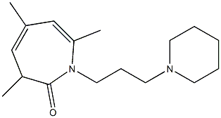 1,3-Dihydro-1-(3-piperidinopropyl)-3,5,7-trimethyl-2H-azepin-2-one Struktur