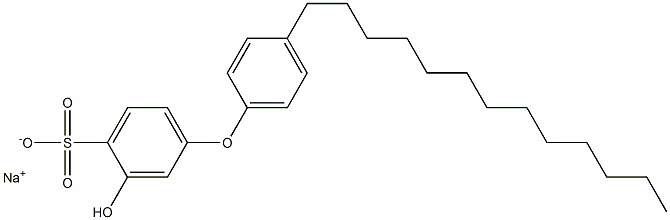 3-Hydroxy-4'-tridecyl[oxybisbenzene]-4-sulfonic acid sodium salt Struktur