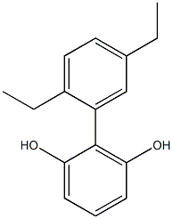 2-(2,5-Diethylphenyl)benzene-1,3-diol Struktur