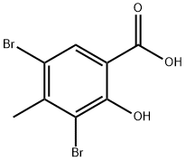 3,5-Dibromo-2-hydroxy-4-methylbenzoic acid Struktur