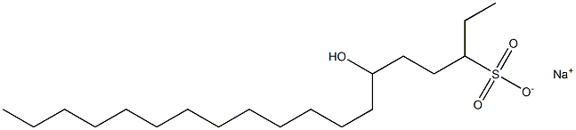 6-Hydroxynonadecane-3-sulfonic acid sodium salt Struktur