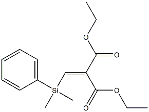 [(Phenyldimethylsilyl)methylene]malonic acid diethyl ester Struktur