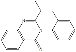 2-Ethyl-3-(2-methylphenyl)quinazolin-4(3H)-one Struktur