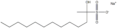 2-Hydroxytridecane-2-sulfonic acid sodium salt Struktur