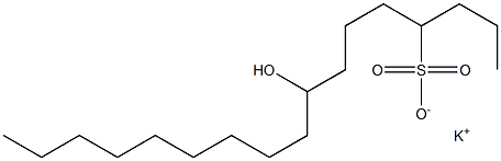 8-Hydroxyheptadecane-4-sulfonic acid potassium salt Struktur