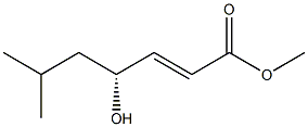 (2E,4R)-4-Hydroxy-6-methyl-2-heptenoic acid methyl ester Struktur