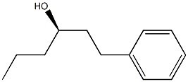 [R,(-)]-1-Phenyl-3-hexanol Struktur