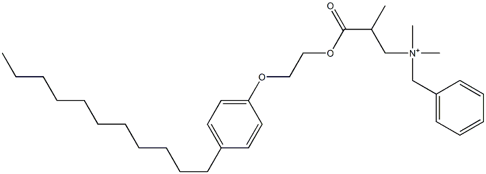 N,N-Dimethyl-N-benzyl-N-[2-[[2-(4-undecylphenyloxy)ethyl]oxycarbonyl]propyl]aminium Struktur