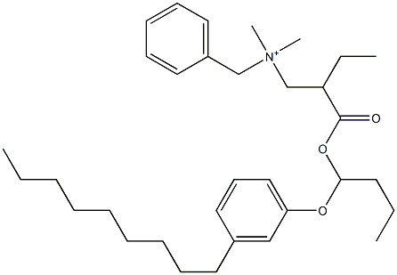 N,N-Dimethyl-N-benzyl-N-[2-[[1-(3-nonylphenyloxy)butyl]oxycarbonyl]butyl]aminium Struktur