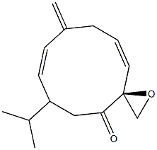 (3S)-6-(1-Methylethyl)-9-methylene-1-oxaspiro[2.9]dodeca-7,11-dien-4-one Struktur