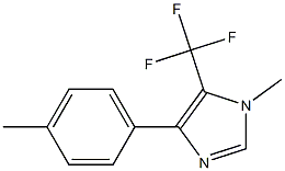 1-Methyl-4-(4-methylphenyl)-5-(trifluoromethyl)-1H-imidazole Struktur