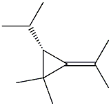 (S)-1,1-Dimethyl-2-(1-methylethyl)-3-(1-methylethylidene)cyclopropane Struktur