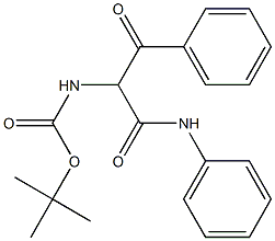 N-(Phenyl)-2-[(tert-butoxycarbonyl)amino]-2-benzoylacetamide Struktur