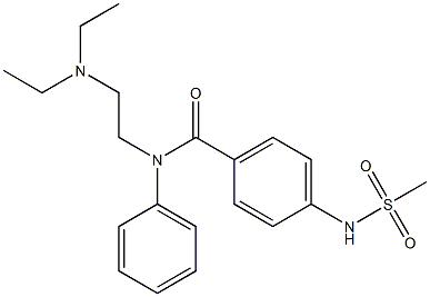 N-Phenyl-N-[2-(diethylamino)ethyl]-4-[(methylsulfonyl)amino]benzamide Struktur