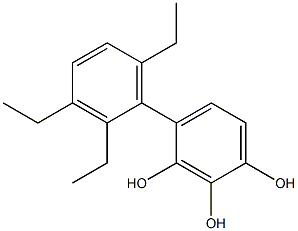 4-(2,3,6-Triethylphenyl)benzene-1,2,3-triol Struktur