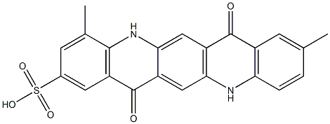 5,7,12,14-Tetrahydro-4,9-dimethyl-7,14-dioxoquino[2,3-b]acridine-2-sulfonic acid Struktur