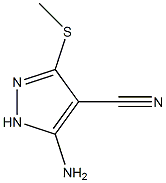 5-Amino-3-(methylthio)-1H-pyrazole-4-carbonitrile Struktur