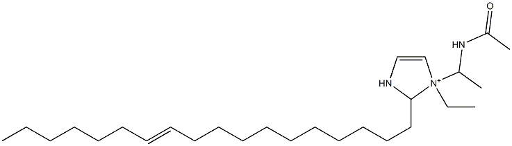 1-[1-(Acetylamino)ethyl]-1-ethyl-2-(11-octadecenyl)-4-imidazoline-1-ium Struktur