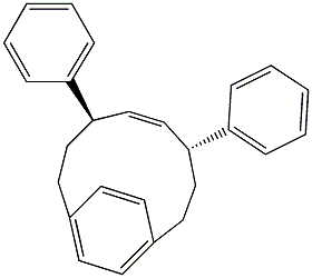 (4R,5E,7R)-4,7-Diphenylbicyclo[8.2.2]tetradeca-5,10,12(1),13-tetrene Struktur