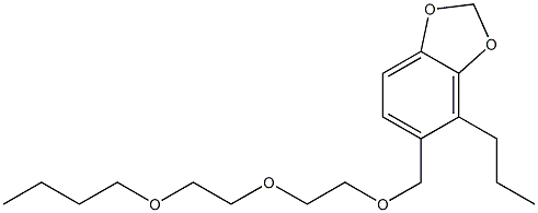 6-(2,5,8-Trioxadodecan-1-yl)-7-propyl-1,3-benzodioxole Struktur