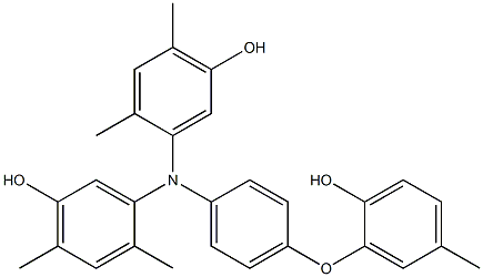 N,N-Bis(5-hydroxy-2,4-dimethylphenyl)-4-(2-hydroxy-5-methylphenoxy)benzenamine Struktur