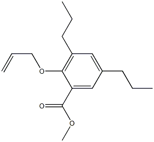 2-(Allyloxy)-3,5-dipropylbenzoic acid methyl ester Struktur