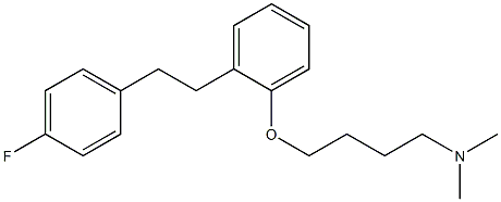 4-[2-[2-(4-Fluorophenyl)ethyl]phenoxy]-N,N-dimethylbutan-1-amine Struktur