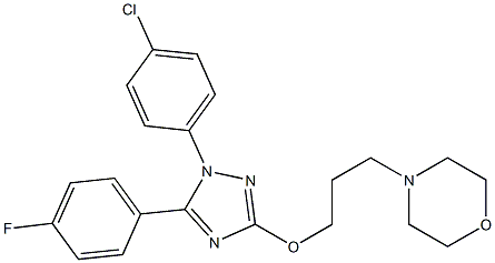 1-(4-Chlorophenyl)-5-(4-fluorophenyl)-3-(3-morpholinopropoxy)-1H-1,2,4-triazole Struktur