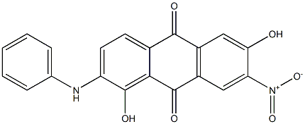 2-Anilino-1,6-dihydroxy-7-nitroanthraquinone Struktur