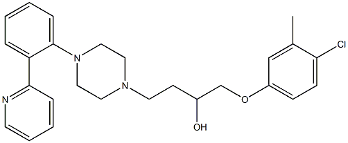 1-(4-Chloro-3-methylphenoxy)-4-[4-[2-(2-pyridinyl)phenyl]-1-piperazinyl]-2-butanol Struktur