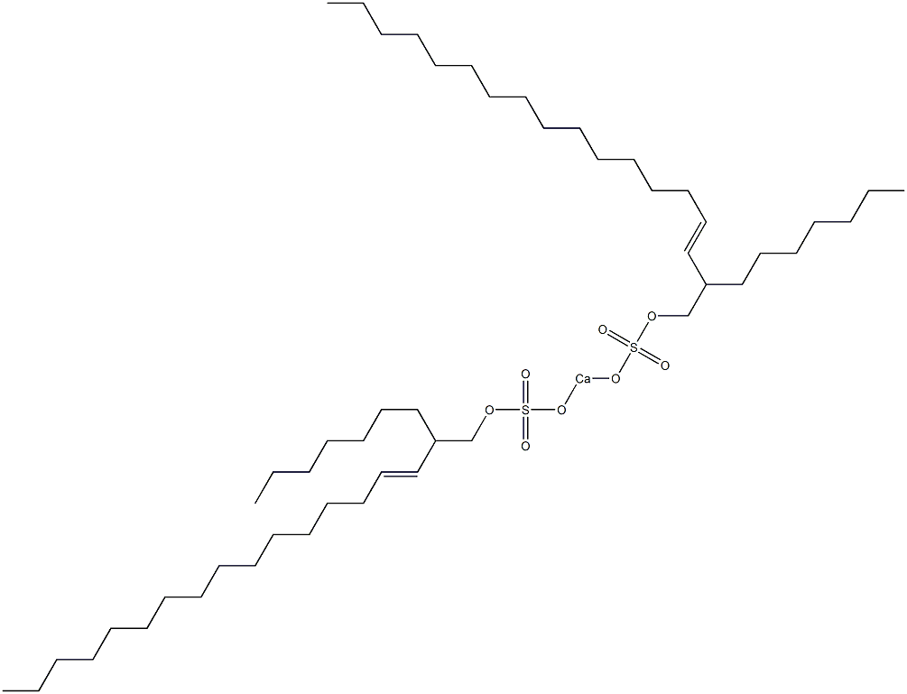 Bis(2-heptyl-3-octadecenyloxysulfonyloxy)calcium Struktur