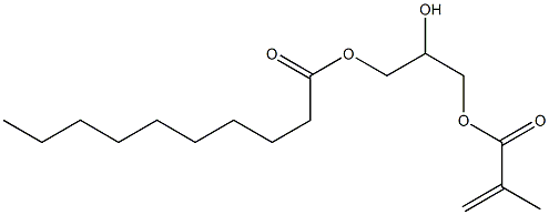 Decanoic acid 2-hydroxy-3-(methacryloyloxy)propyl ester Struktur