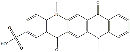 5,7,12,14-Tetrahydro-5,12-dimethyl-7,14-dioxoquino[2,3-b]acridine-2-sulfonic acid Struktur