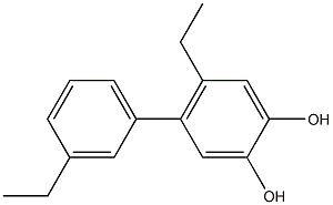 4-(3-Ethylphenyl)-5-ethylbenzene-1,2-diol Struktur