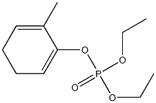 Phosphoric acid diethyl 6-methyl-1,5-cyclohexadienyl ester Struktur