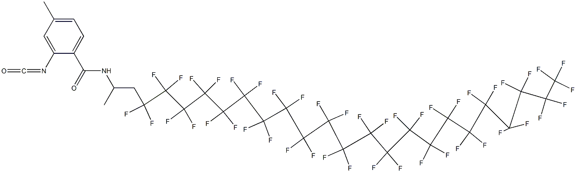 2-Isocyanato-4-methyl-N-[2-(pentatetracontafluorodocosyl)-1-methylethyl]benzamide Struktur