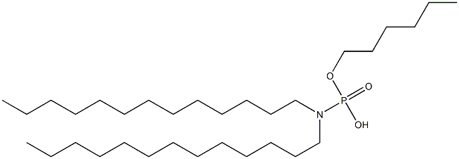 N,N-Ditridecylamidophosphoric acid hydrogen hexyl ester Struktur