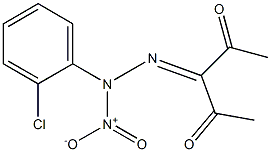 3-[2-Nitro-2-(2-chlorophenyl)hydrazono]pentane-2,4-dione Struktur