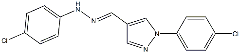 1-(4-Chlorophenyl)-1H-pyrazole-4-carbaldehyde (4-chlorophenyl)hydrazone Struktur