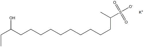 13-Hydroxypentadecane-2-sulfonic acid potassium salt Struktur