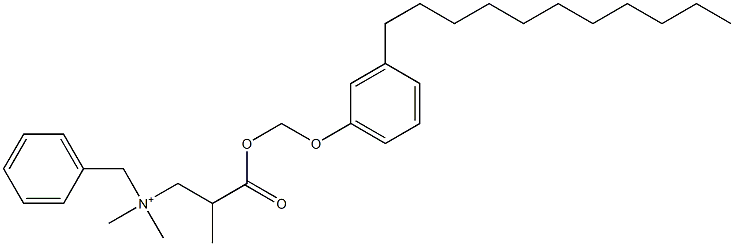 N,N-Dimethyl-N-benzyl-N-[2-[[(3-undecylphenyloxy)methyl]oxycarbonyl]propyl]aminium Struktur