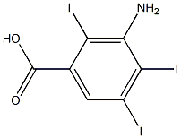 3-Amino-2,4,5-triiodobenzoic acid Struktur