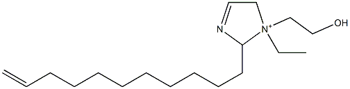 1-Ethyl-1-(2-hydroxyethyl)-2-(10-undecenyl)-3-imidazoline-1-ium Struktur