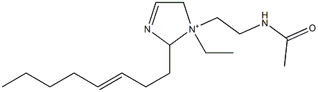 1-[2-(Acetylamino)ethyl]-1-ethyl-2-(3-octenyl)-3-imidazoline-1-ium Struktur