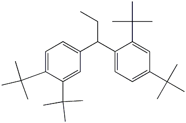 1-(2,4-Di-tert-butylphenyl)-1-(3,4-di-tert-butylphenyl)propane Struktur