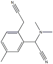 4-Methyl-2-[(dimethylamino)cyanomethyl]benzeneacetonitrile Struktur