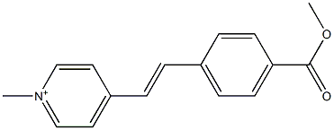 4-[4-(Methoxycarbonyl)styryl]-1-methylpyridinium Struktur