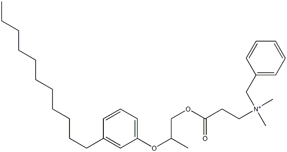 N,N-Dimethyl-N-benzyl-N-[2-[[2-(3-undecylphenyloxy)propyl]oxycarbonyl]ethyl]aminium Struktur